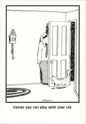 The Far Side: Games You Can Play With Your Cat Postcard