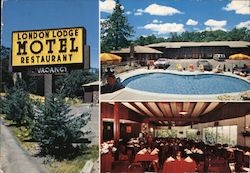 London Lodge Motel and Restaurant Postcard