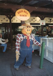 Pumpkin Head Scarecrow - High Hill Ranch Placerville, CA Postcard Postcard Postcard