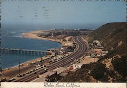 Malibu Beach, California - Pacific Coast Highway Postcard
