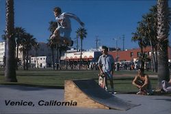Freestyle Skateboard Jump Postcard