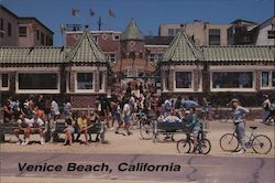 Ocean Front Walk's North End between Sunset and Paloma Postcard