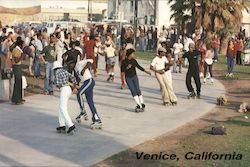 Disco Roller Skating Postcard