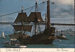 "Golden Hinde II" sailing in San Francisco Bay Postcard