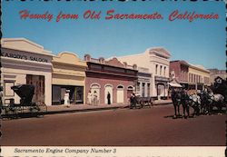 Old Sacramento Engine Company Number 3 California Postcard Postcard Postcard