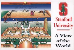 A View of the World - Stanford University Postcard