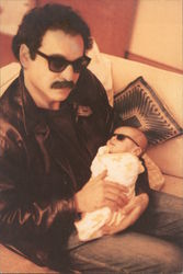 Father and Son in Sunglasses Postcard