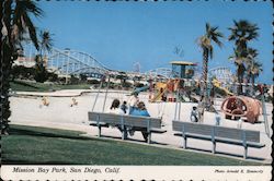 Mission Bay Park - Parks, Beaches, Bike Routes, Roller Coasters San Diego, CA Arnold E. Zimmerly Postcard Postcard Postcard