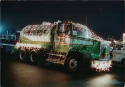 Truck/Christmas lights Postcard