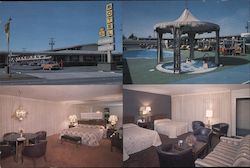 The Flagwaver Best Western Motor Hotel Lompoc, CA Postcard Postcard Postcard