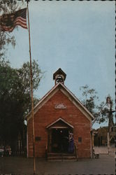 Little Red School House - Knott's Berry Farm Postcard