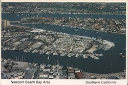 Newport Beach Bay Area Postcard