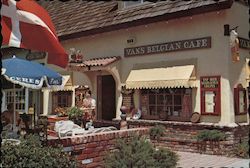 Van's Belgian Cafe Solvang, CA Woody Gillette Postcard Postcard Postcard