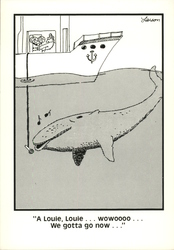 Oceanographer: Whale Singing Louie Louie Postcard