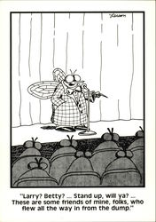 Stand Up Fly Comedian: "Flew all the way in from the dump" Postcard