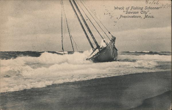 Wreck of fishing schooner Dawson Provincetown Massachusetts