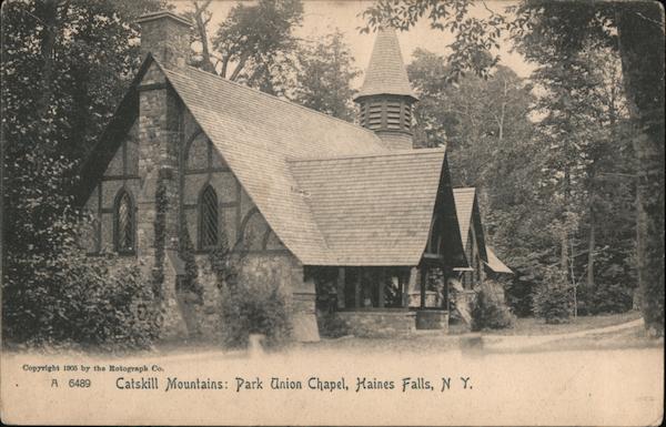 Catskill Mountains: Park Union Chapel Haines Falls New York