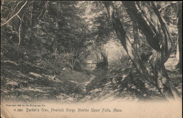 Barker's Glen, Hemlock Gorge Newton Upper Falls Massachusetts