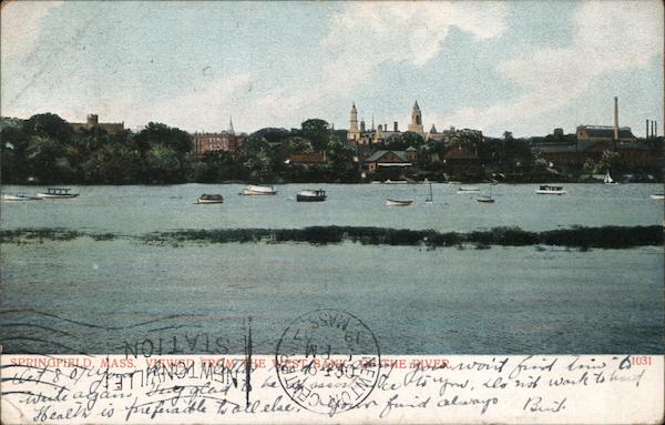 Springfield Mass view form the west bank of the river Massachusetts