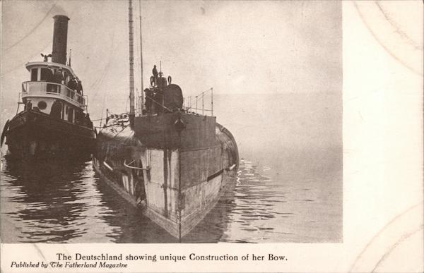 The Deutschland showing unique construction of her bow