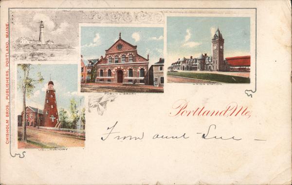 Observatory, Public Library, Union Station Portland Maine