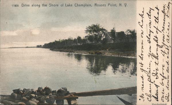 Drive along the Shore of Lake Champlain Rouses Point New York