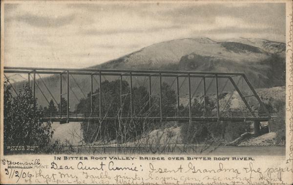 Bitter root valley bridge over Bitter Root River Stevensville Montana