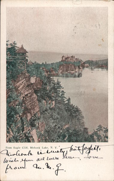 View from Eagle Cliff Mohonk Lake New York