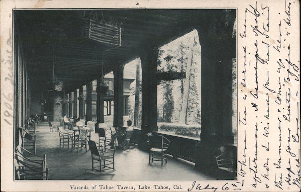 Veranda of Tahoe Tavern Lake Tahoe California