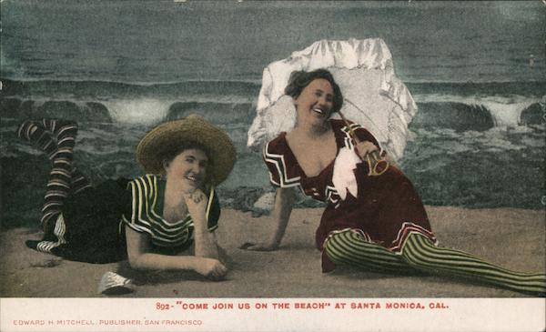 Come Join Us on the Beach - Wool Swimsuits Santa Monica California