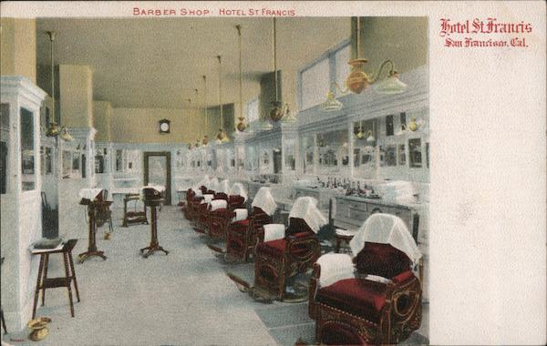 Barber shop at the Hotel St. Francis San Francisco California