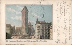 Flatiron Building, Junction of Broadway and Fifth Avenue Postcard