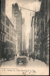William Street "The Canyon" NY Postcard