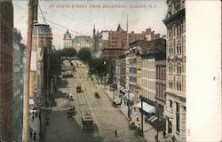 Up State Street from Broadway Postcard