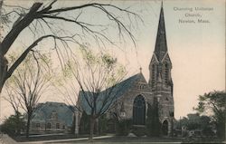 Channning Unitarian Church Newton, MA Postcard Postcard Postcard