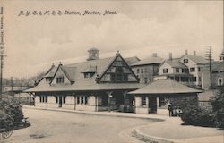 N.Y.C. & H.R.R. Station Newton, MA Postcard Postcard Postcard