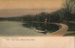 Crystal Lake Newton Centre, MA Postcard Postcard Postcard