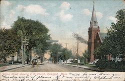 Union Street showing R.C. Church Rockland, MA Postcard Postcard Postcard