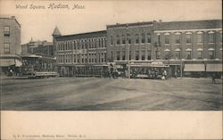 Wood Square Hudson, MA Postcard Postcard Postcard