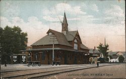 NY NH & H Depot Leominster, MA Postcard Postcard Postcard