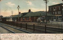 L.I.R.R. Station Freeport, NY Postcard Postcard Postcard