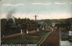 Station at Old Forge NY Adirondacks Postcard