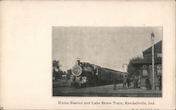 Union Station and Lake Shore Train Postcard