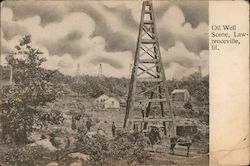 Oil Well Scene Postcard