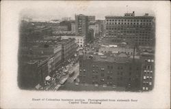 Columbus business section Postcard