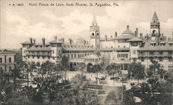 Hotel Ponce de Leon from Alcazar St. Augustine, FL Postcard Postcard Postcard