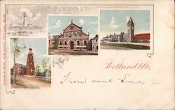 Observatory, Public Library, Union Station Postcard