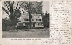 Page House, First Tea Party Held Here Danvers, MA Postcard Postcard Postcard