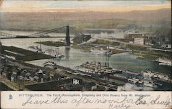 The Point (Monongahela, Allegheny and Ohio Rivers) from Mt. Washington Postcard