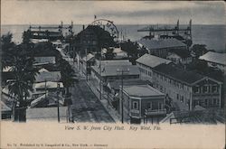 View S.W. From City Hall Key West, FL Postcard Postcard Postcard